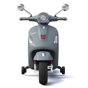 Aussie Baby Vespa Licensed 12V Kids Ride On Motorbike - Grey - Aussie Baby