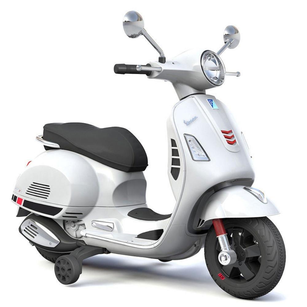 Vespa Licensed GTS 6V Ride On Motorbike - White - Aussie Baby