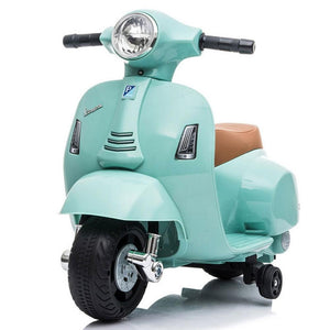 Vespa Licensed Mini 6V Electric Ride On Bike - Teal - Aussie Baby