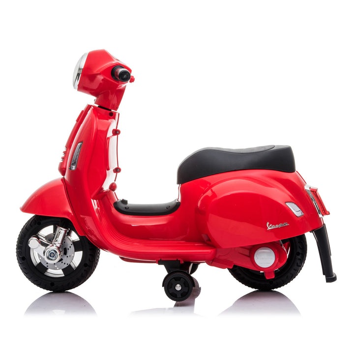 Vespa Licensed Mini 6V Electric Ride On Bike - Red - Aussie Baby