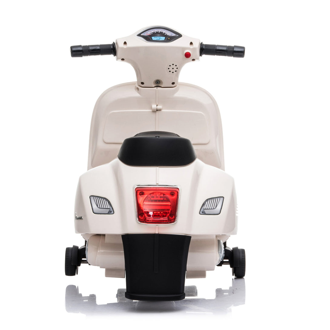 Vespa Licensed Mini 6V Electric Ride On Bike - Pearl White - Aussie Baby
