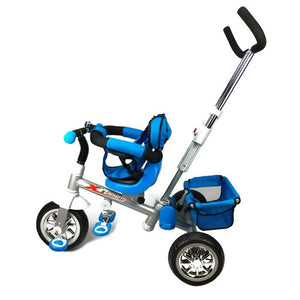Reverse Seat Kids Baby Toddler Tricycle with Parent Handle - Blue - Aussie Baby
