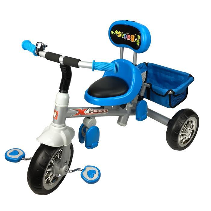 Reverse Seat Kids Baby Toddler Tricycle with Parent Handle - Blue - Aussie Baby