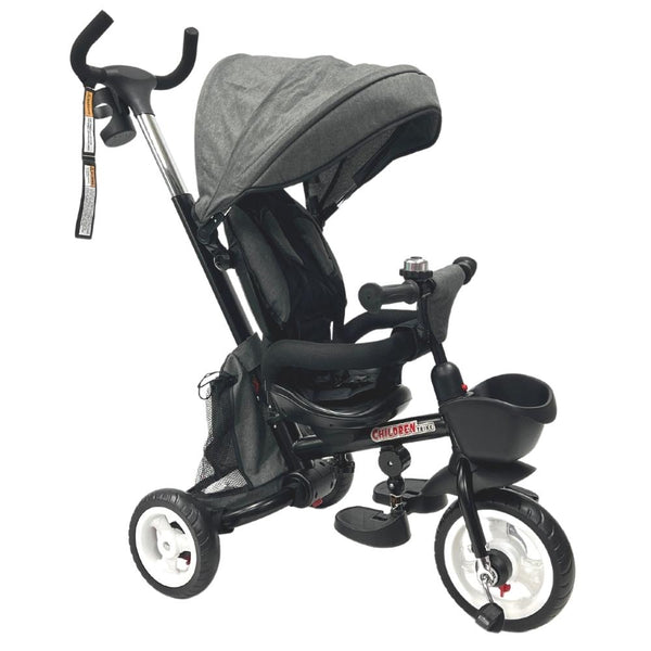 Aussie Baby Deluxe Foldable Convertible Stroller Trike - Grey