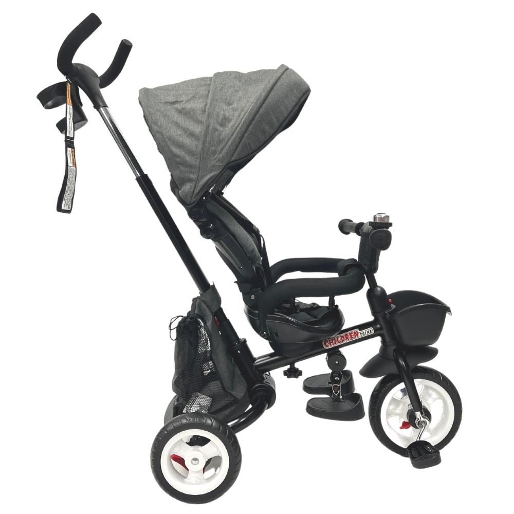 Aussie Baby Deluxe Foldable Convertible Stroller Trike - Grey