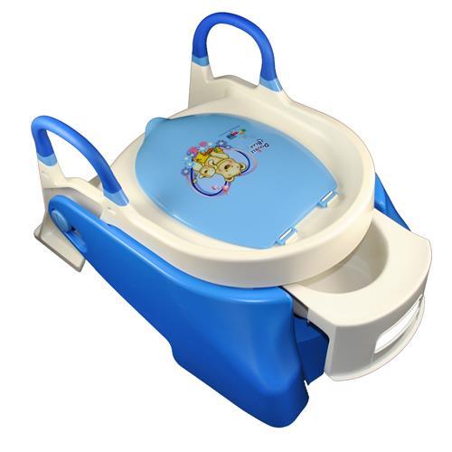 Double Bear 2 Stage Toilet Trainer Potty Seat - Blue - Aussie Baby