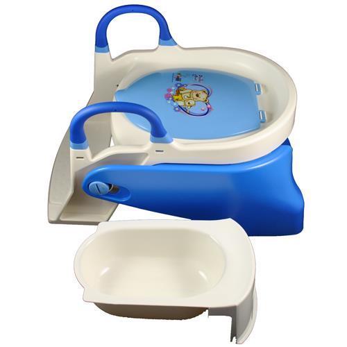 Double Bear 2 Stage Toilet Trainer Potty Seat - Blue - Aussie Baby