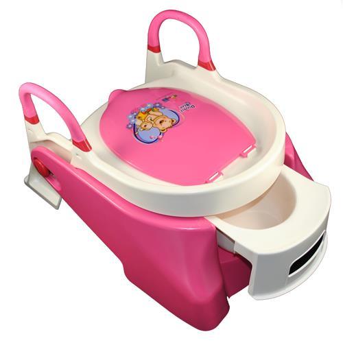 Double Bear 2 Stage Toilet Trainer Potty Seat - Pink - Aussie Baby
