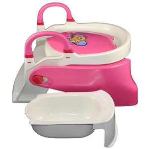 Double Bear 2 Stage Toilet Trainer Potty Seat - Pink - Aussie Baby