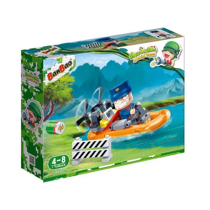 BanBao Cute Military - General Luther Hawk's Runner Ski Boat 6242 - Aussie Baby