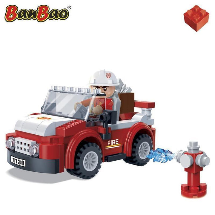 BanBao Fire and Rescue - Fire Captain Car 7117 - Aussie Baby