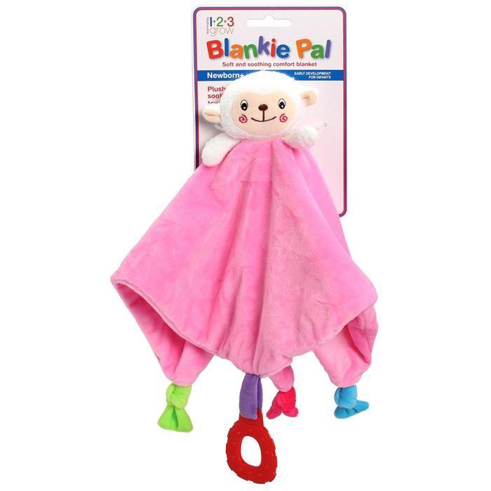 123 Grow Blankie Pal - Lamb - Pink - Aussie Baby