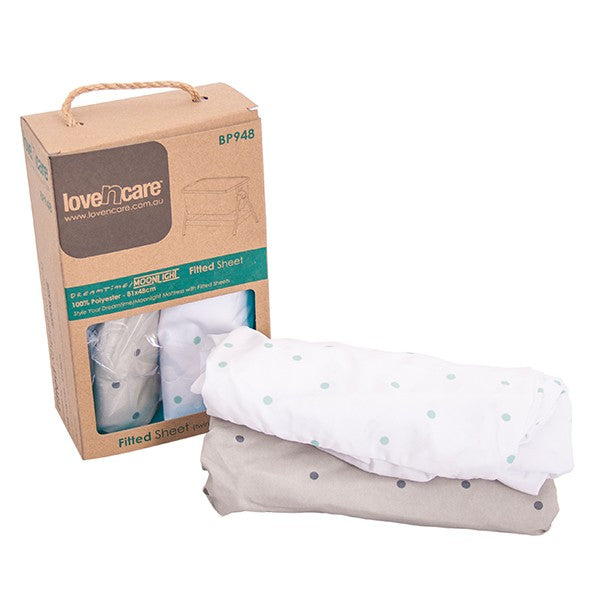Love n Care Dreamtime/Moonlight - Fitted Sheets - Twin Pack - Aussie Baby