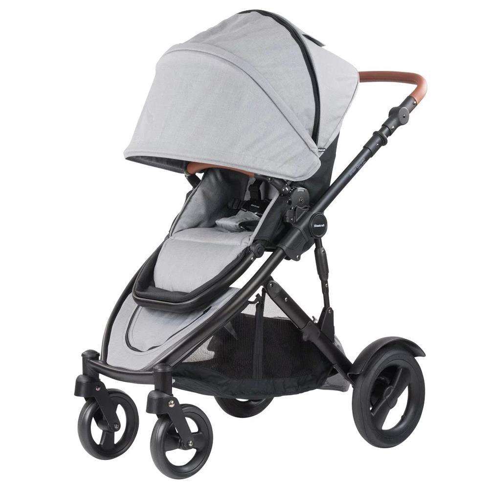 Steelcraft Strider Compact Deluxe Edition Stroller - Grey Linen - Aussie Baby