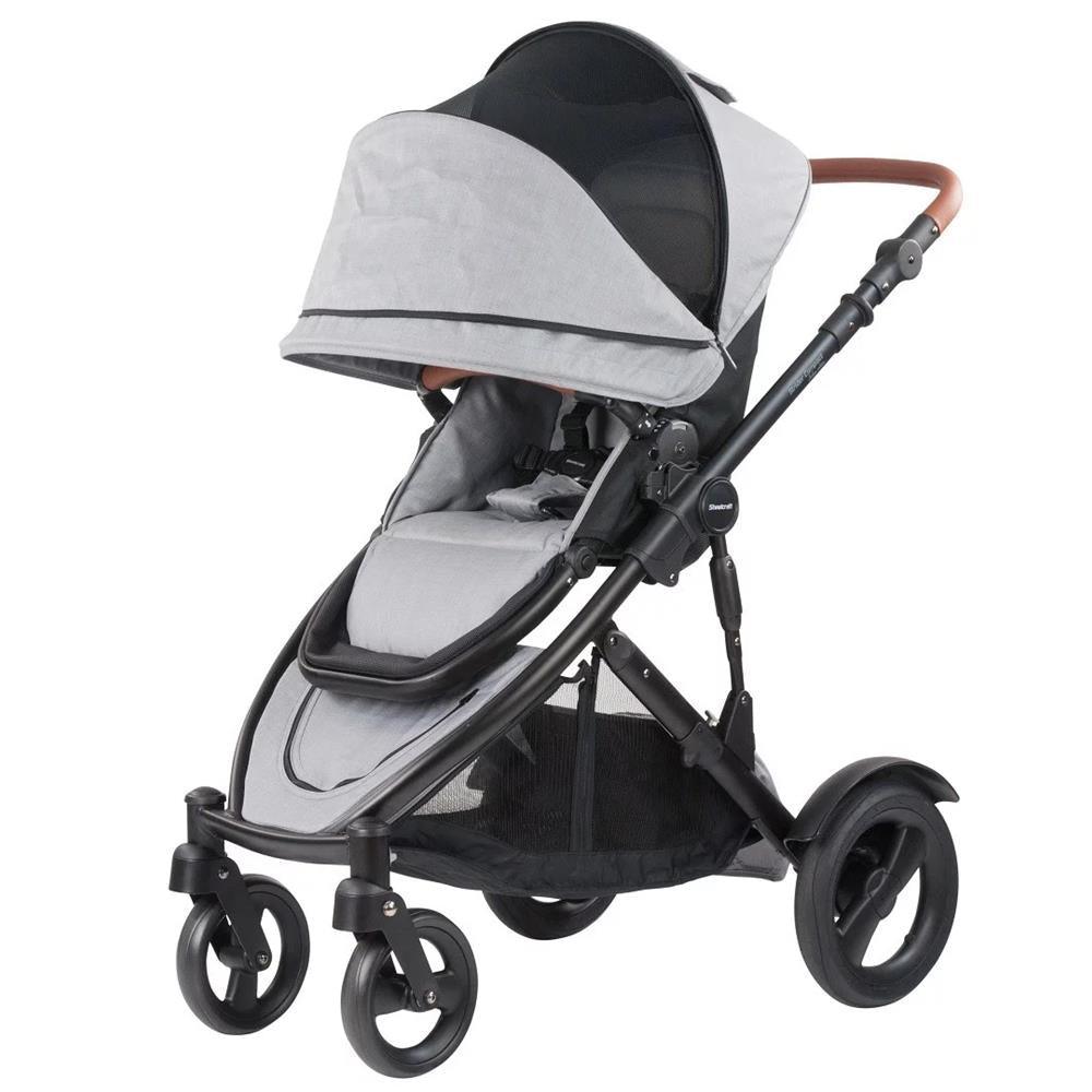 Steelcraft Strider Compact Deluxe Edition Stroller - Grey Linen - Aussie Baby