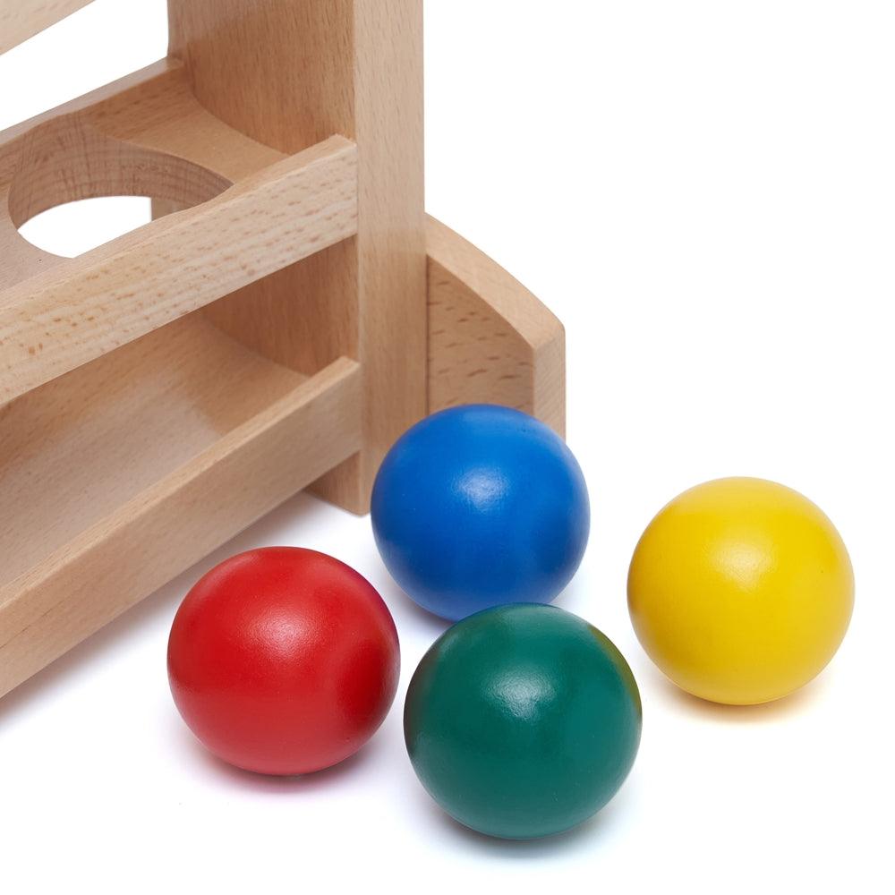 Ball Tracker & Ramp Toy for Toddlers - Wooden Montessori Toys - Aussie Baby