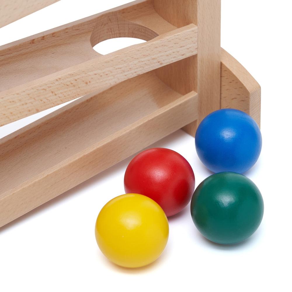 Ball Tracker & Ramp Toy for Toddlers - Wooden Montessori Toys - Aussie Baby