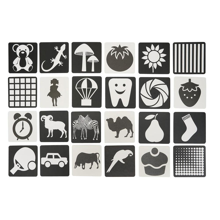 Black and White Flash Cards for Infants - 24 Cards - Aussie Baby