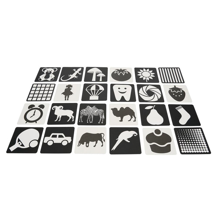 Black and White Flash Cards for Infants 24 Cards Aussie Baby