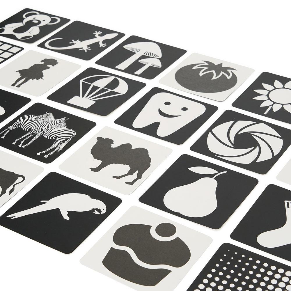 Black and White Flash Cards for Infants - 24 Cards - Aussie Baby