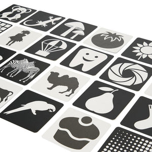 Black and White Flash Cards for Infants - 24 Cards - Aussie Baby