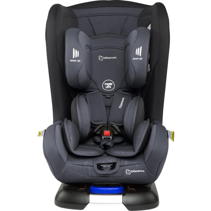 Infa Secure Titanium Quantum Convertible Car Seat - Charcoal - Aussie Baby