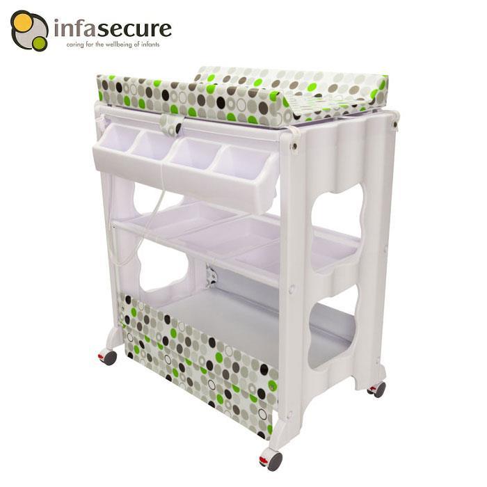 Infa Secure Cosmo Baby Bath & Change Centre - Green Circle - Aussie Baby