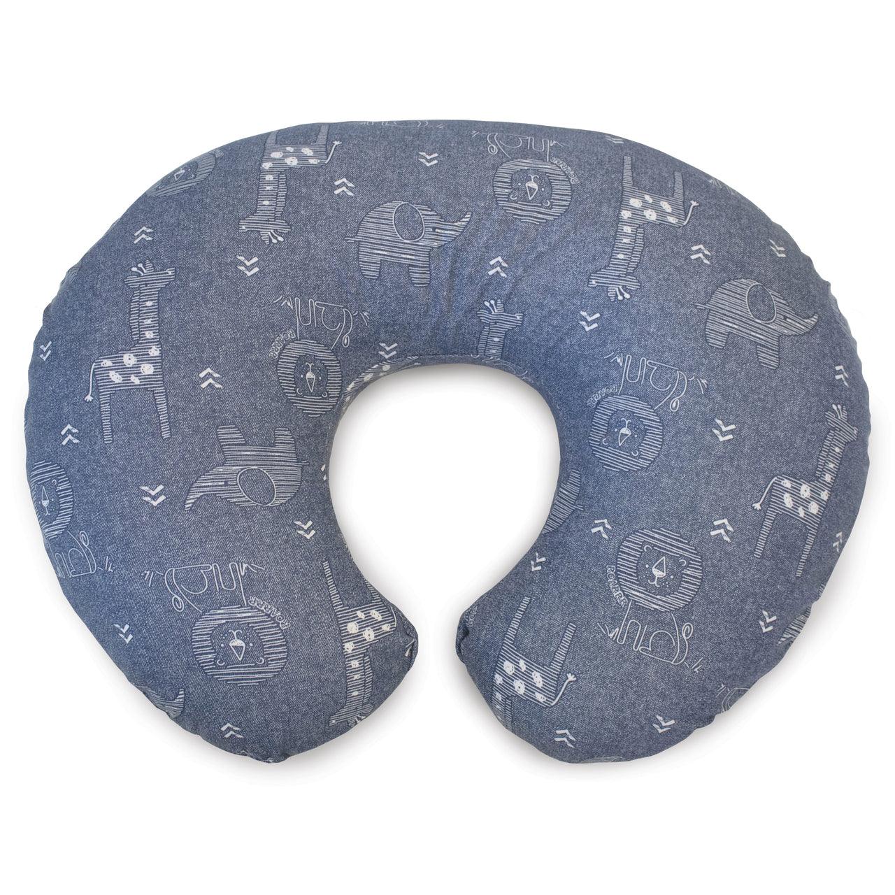 Chicco Boppy Feeding and Infant Support Pillow - Denim Animals - Aussie Baby