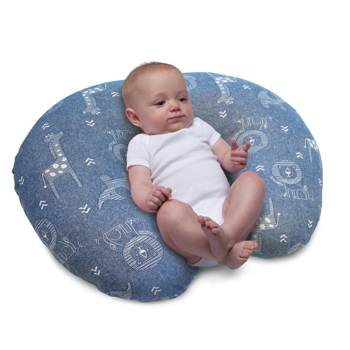 Chicco Boppy Feeding and Infant Support Pillow - Denim Animals - Aussie Baby