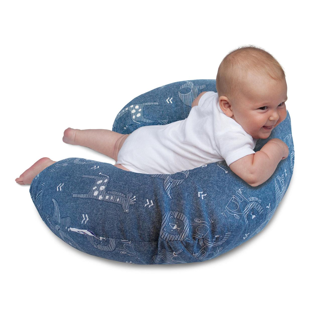 Chicco Boppy Feeding and Infant Support Pillow - Denim Animals - Aussie Baby