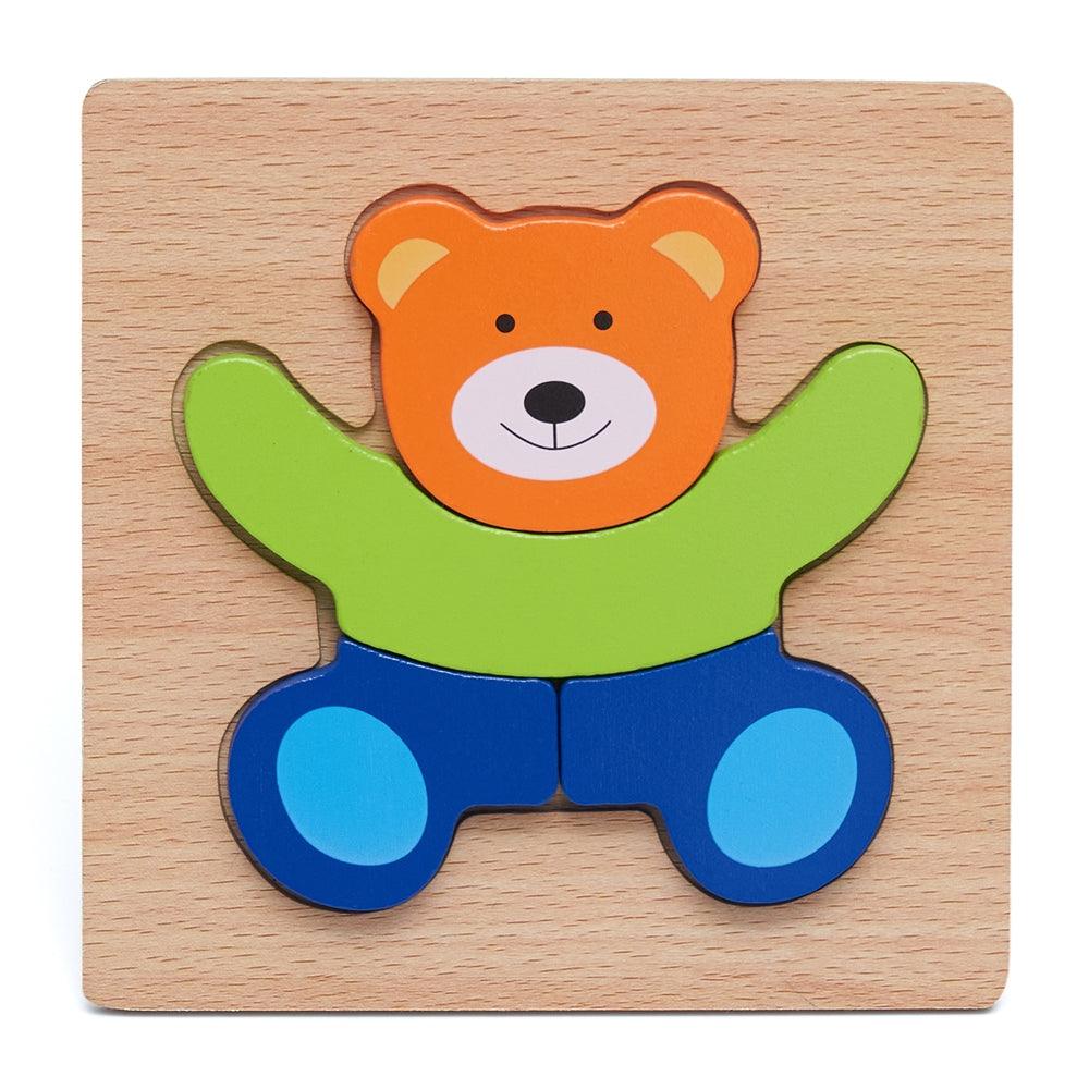 Colourful Five Piece Bear Puzzle - Aussie Baby