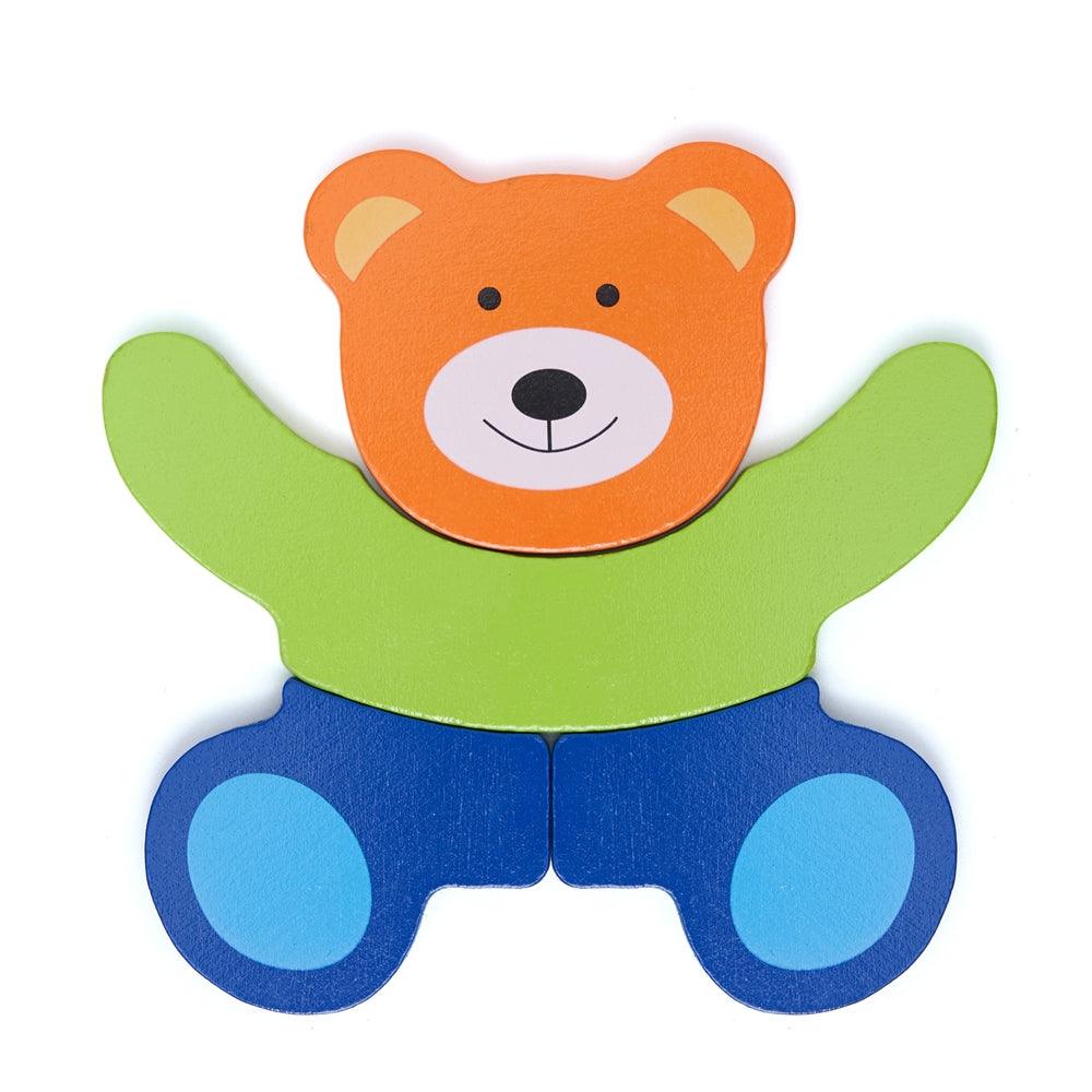 Colourful Five Piece Bear Puzzle - Aussie Baby