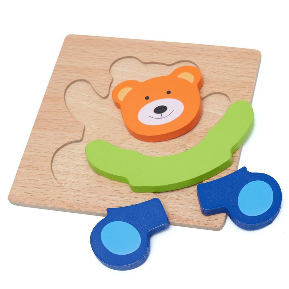 Colourful Five Piece Bear Puzzle - Aussie Baby