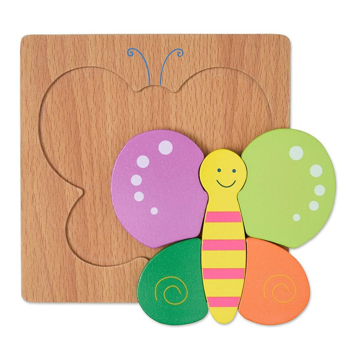 Colourful Five Piece Butterfly Puzzle - Aussie Baby