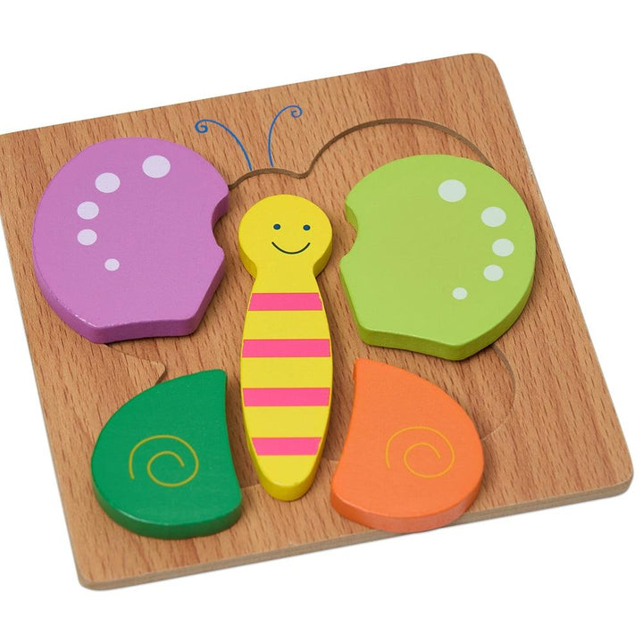 Colourful Five Piece Butterfly Puzzle - Aussie Baby