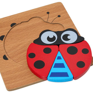 Colourful Four Piece Beetle Puzzle - Aussie Baby
