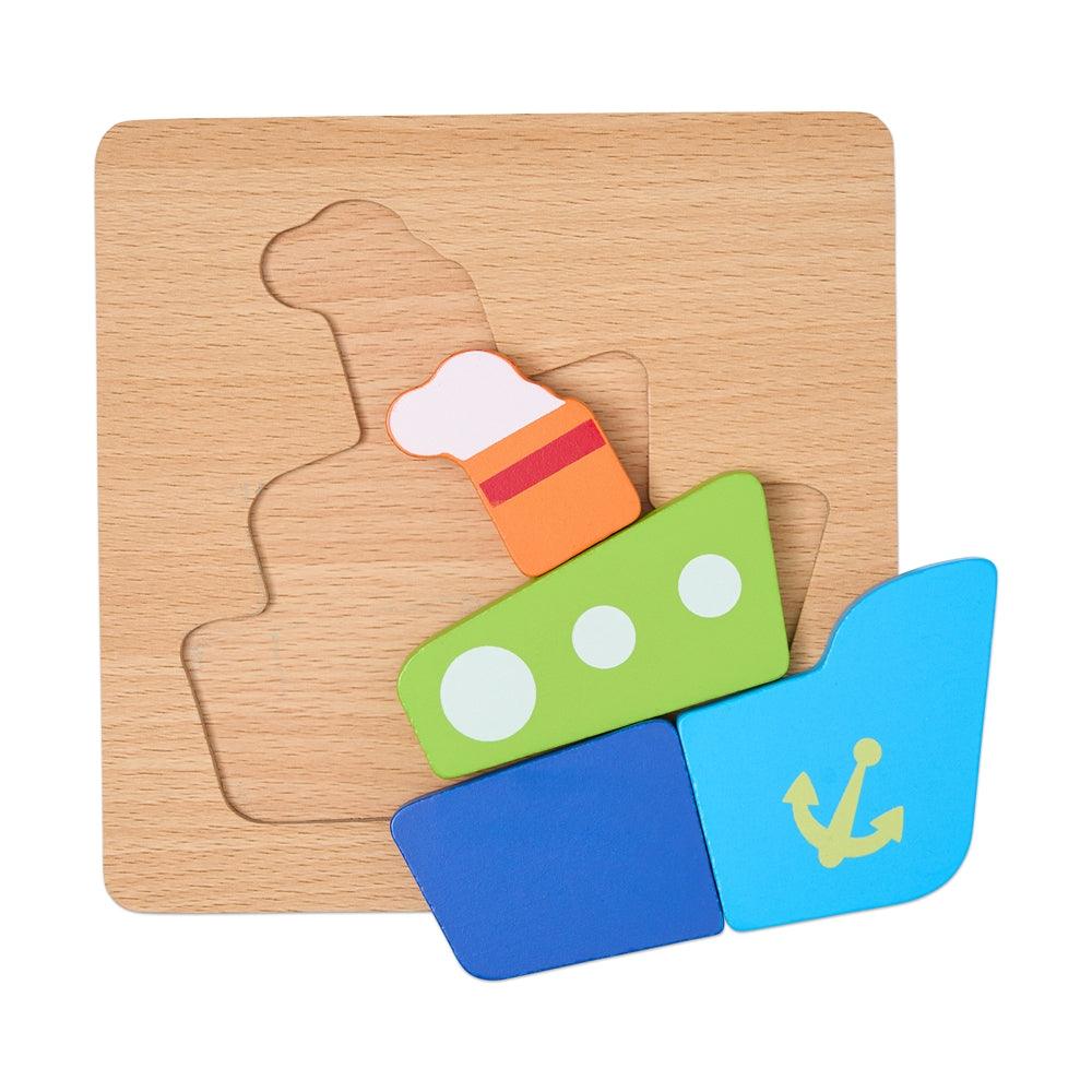 Colourful Four Piece Boat Puzzle - Aussie Baby