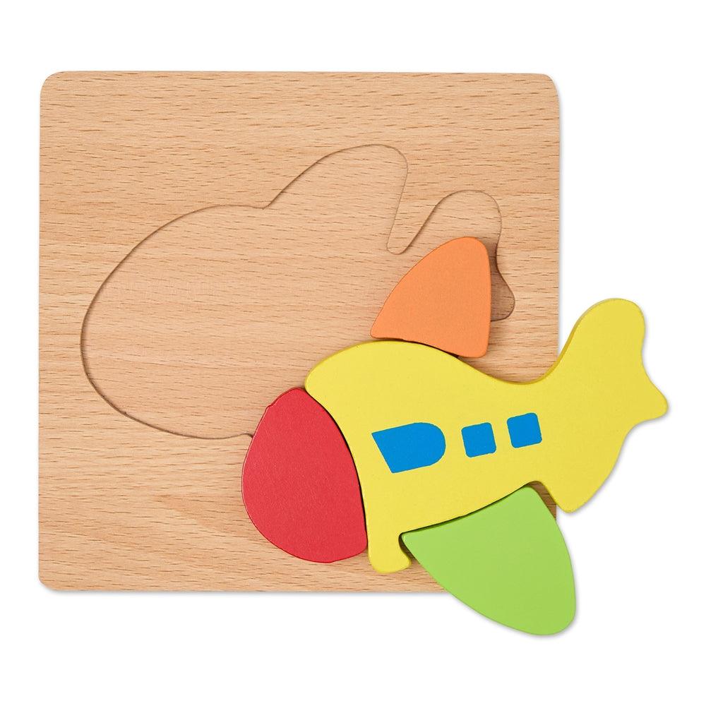 Colourful Four Piece Plane Puzzle - Aussie Baby