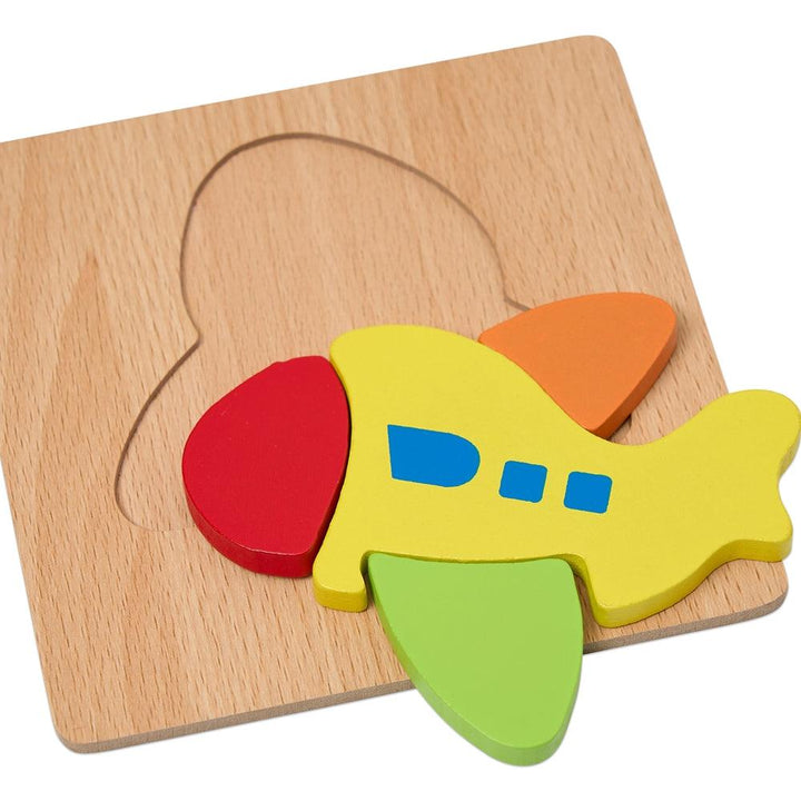 Colourful Four Piece Plane Puzzle - Aussie Baby