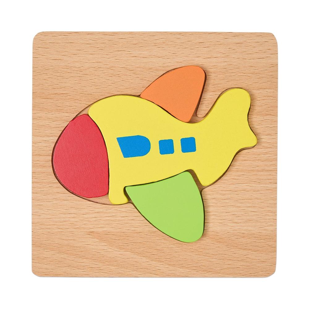 Colourful Four Piece Plane Puzzle - Aussie Baby
