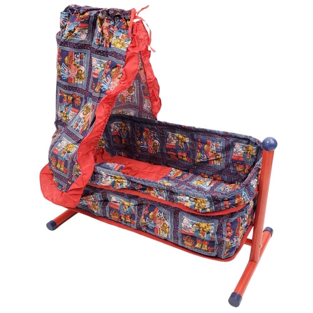 Aussie Baby Doll Rocking Bassinet Toy - Red - Aussie Baby
