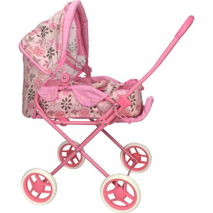 Girls Retro Style Doll Pram - Flower - Aussie Baby