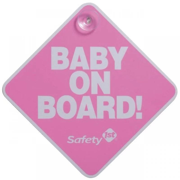 Safety 1st Baby On Board Sign - Pink - Aussie Baby