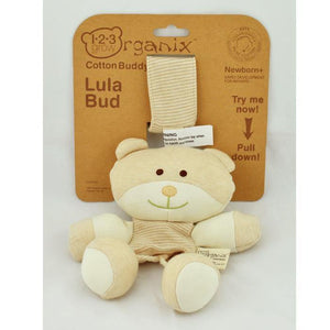 123 Grow Organix Cotton Buddy Pull String Nursery Musical Toy - Bear - Aussie Baby