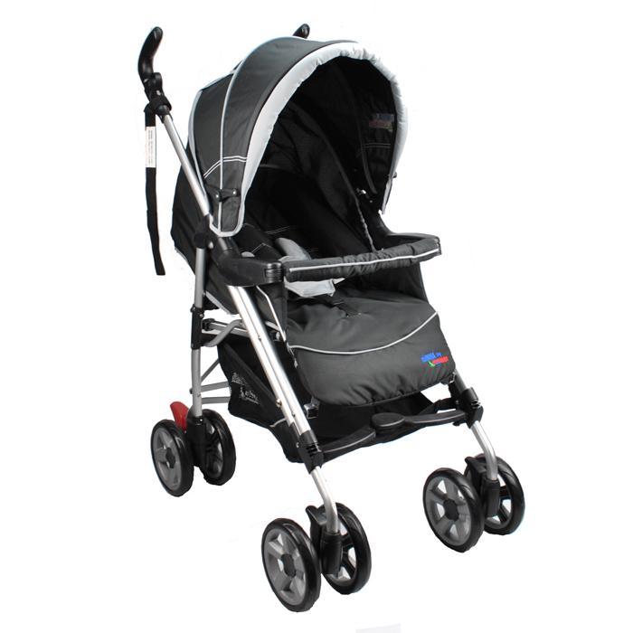 Mia Moda Veloce Deluxe Stroller - Black - Aussie Baby