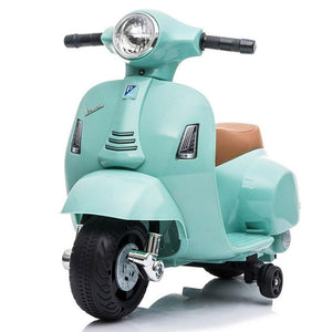Vespa Licensed Mini 6V Electric Ride On Bike - Teal - Aussie Baby