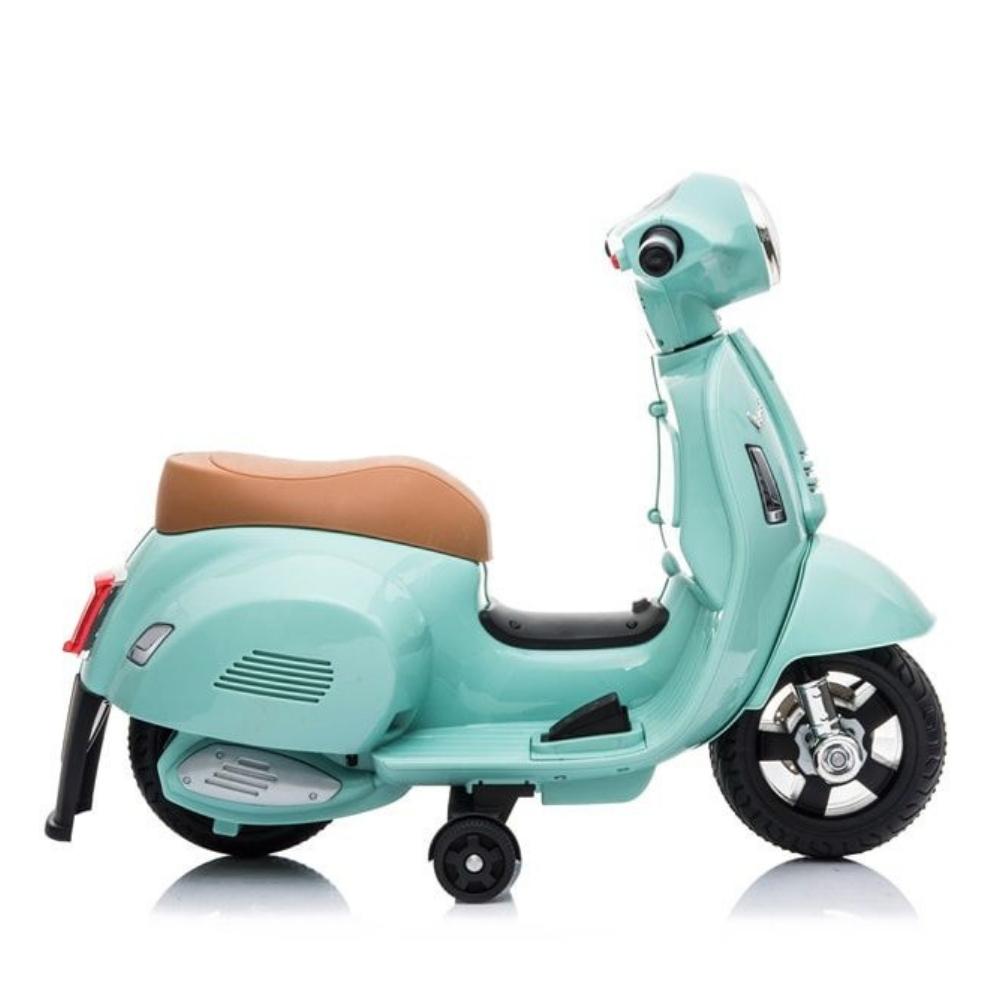 Vespa Licensed Mini 6V Electric Ride On Bike - Teal - Aussie Baby