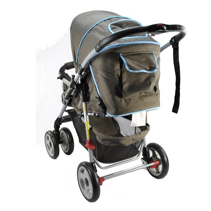 Aussie Baby Deluxe Reverse Handle Pram - Diamond Blue - Aussie Baby