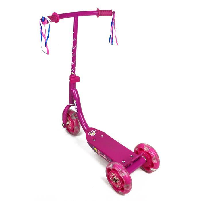Girls Hot Pink 3 Wheel Scooter - Aussie Baby