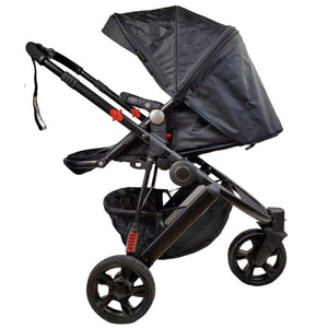 Aussie Baby Explorer 3 Wheels Pram - Black - Aussie Baby
